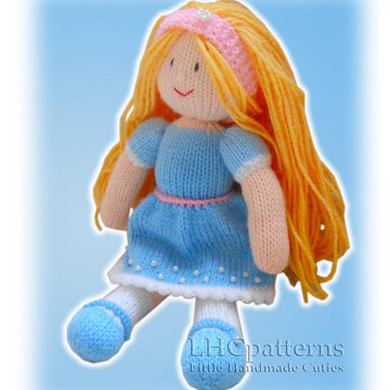 Leila Doll Knitting Pattern, Knitted Doll, Girl Knitting Pattern