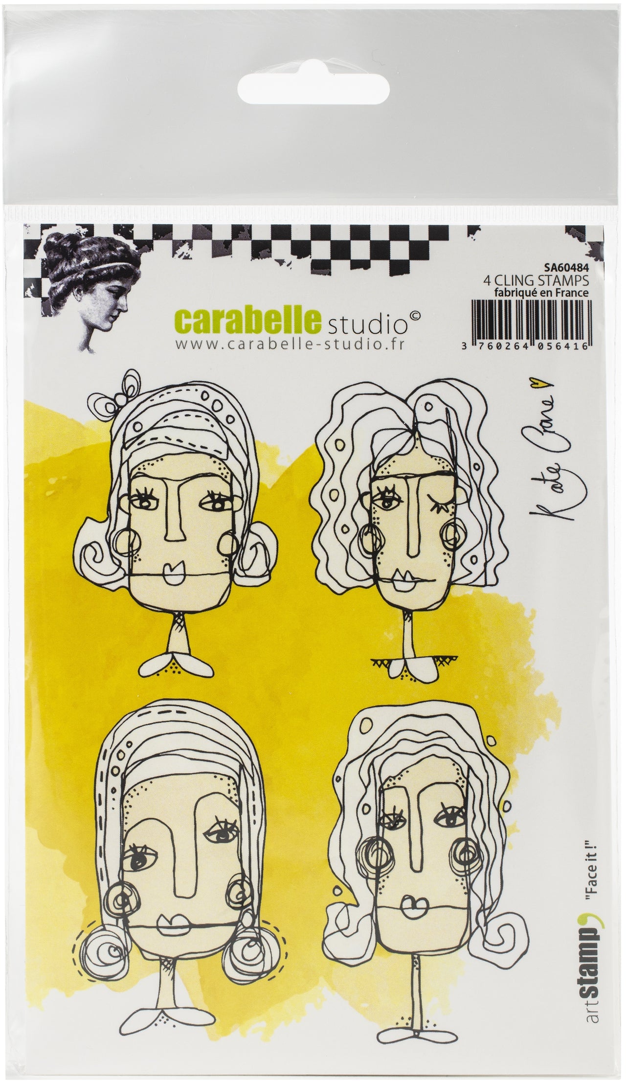Carabelle Studio Cling Stamp A6 By Kate Crane - Face It!