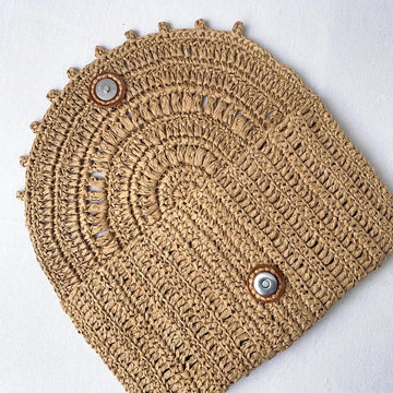 Raffia clutch bag 2