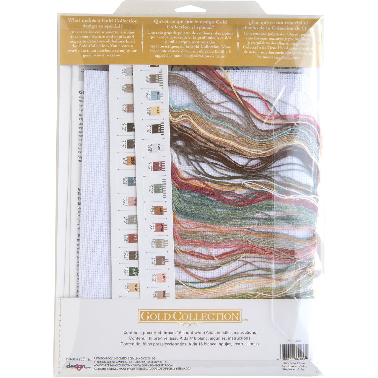 Dimensions The Gold Collection: Woodland Magic Cross Stitch Kit - 16in x 11in