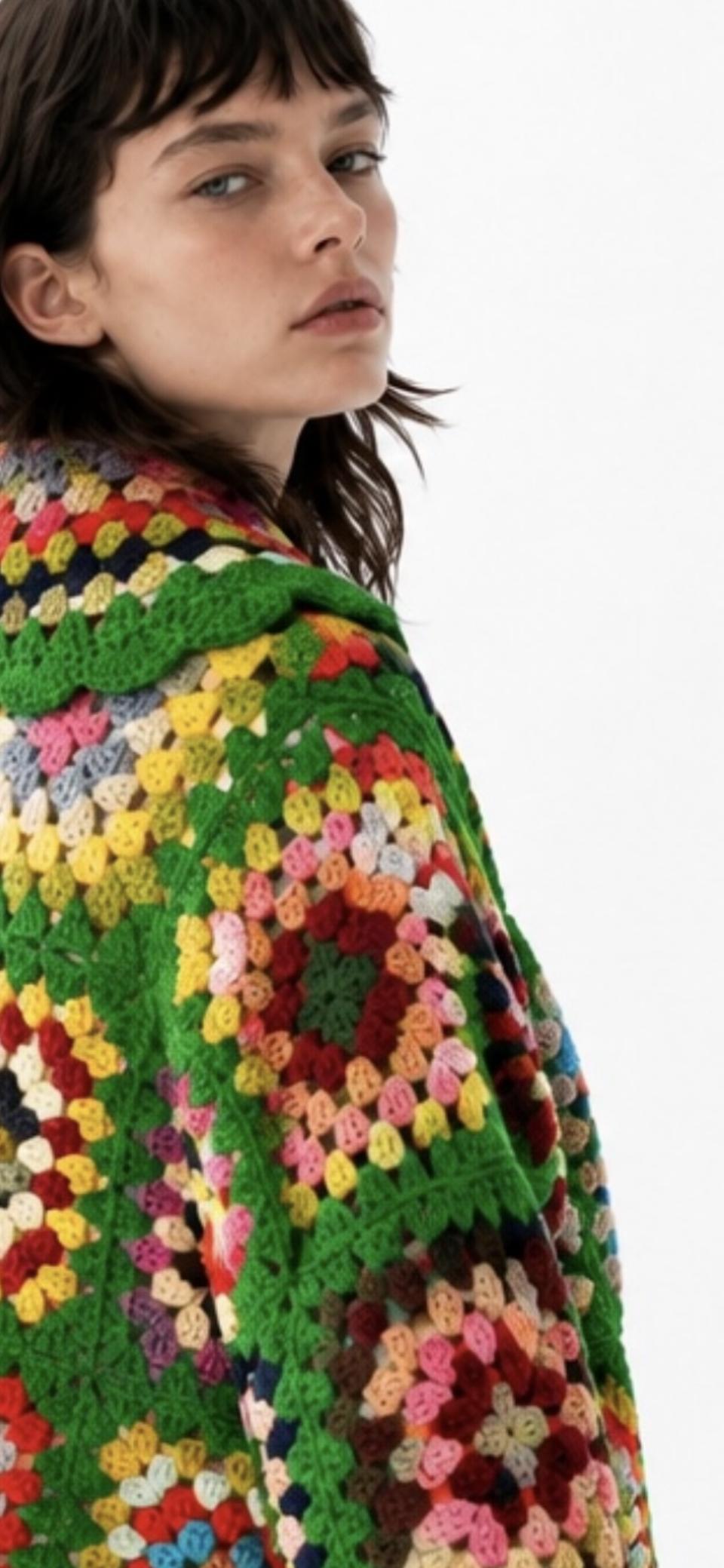 Collared Short Crochet Jacket