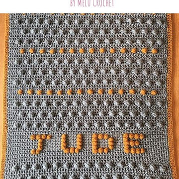 Customisable Polka Dot Bobble Blanket US terminology by Melu Crochet