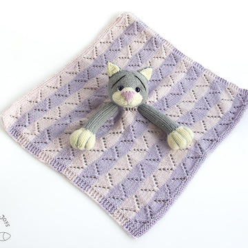 Gray Cat Toy Baby Blanket