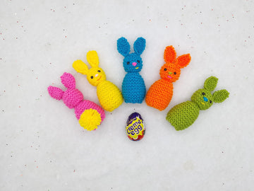 Rainbow Bunny Creme Egg Cosy
