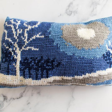 Winter Snow Scene Pillow