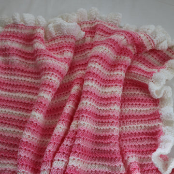 Strawberry Set. Baby Hat Blanket with Ruffle.