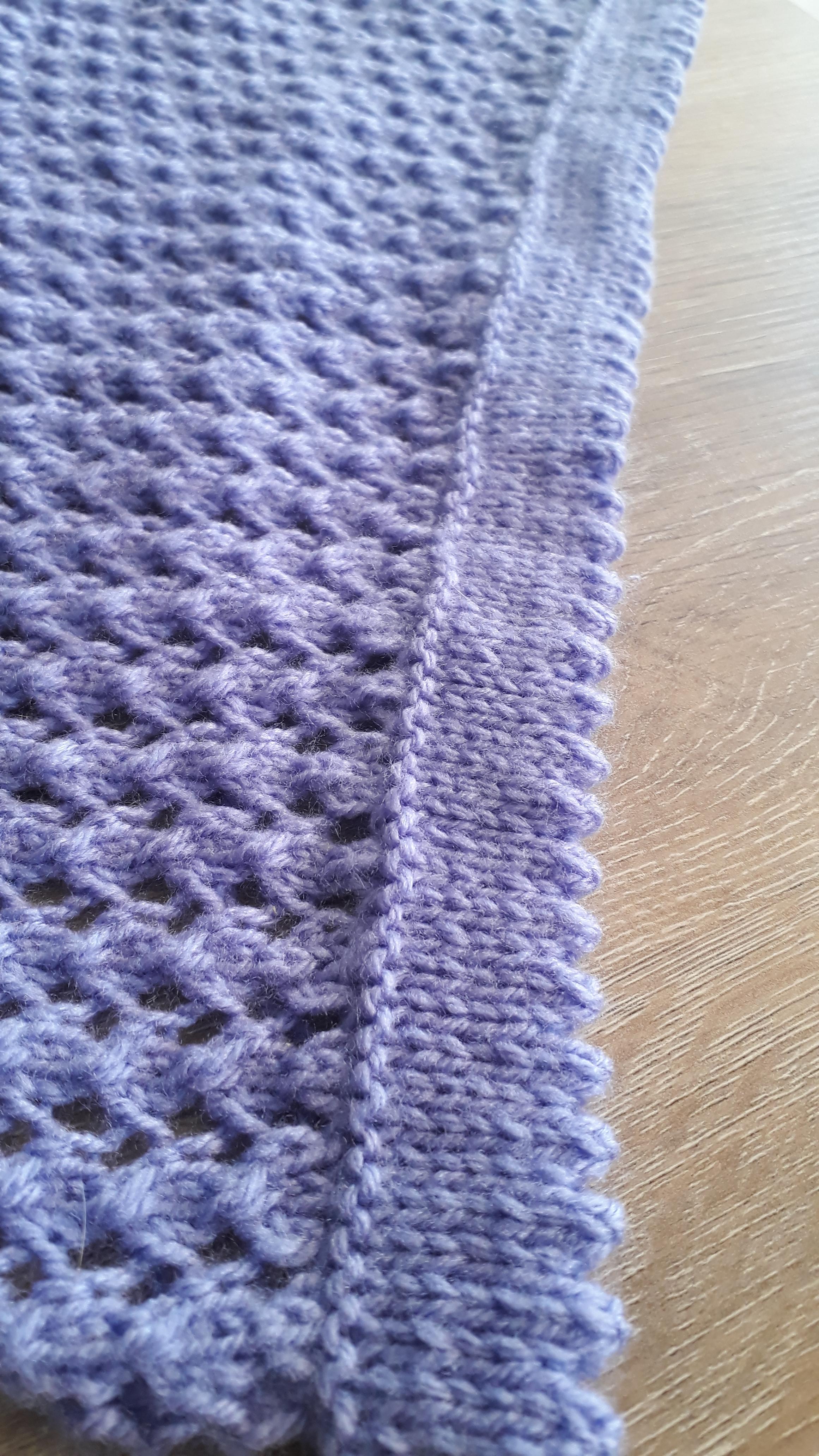 Picot and Lace Pram & Cot Blanket