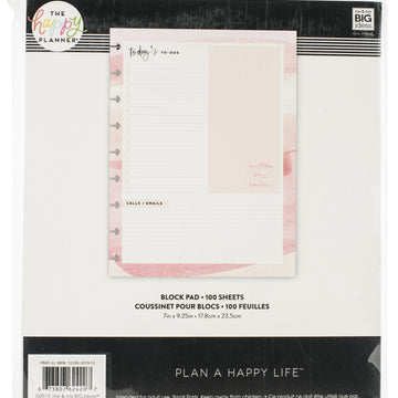The Happy Planner Block Pad 9.25"X7" 100/Pkg - Biz Babe