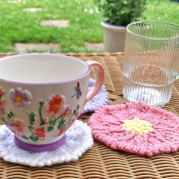 PDF Pretty Daisy Coaster Set Knitting Patterns