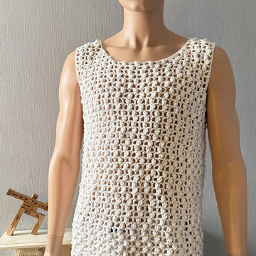 Popcorn Mesh Tank Top