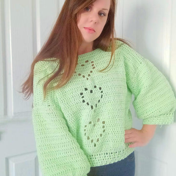 Crochet Easy Heart Sweater Pattern