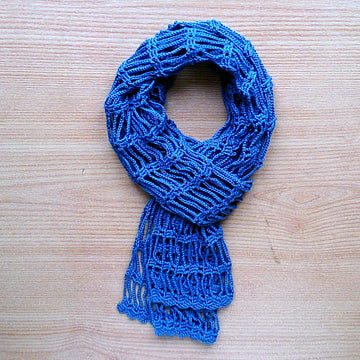 Jeans blue lace scarf