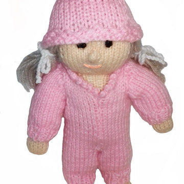 Dressing up baby doll with clothes