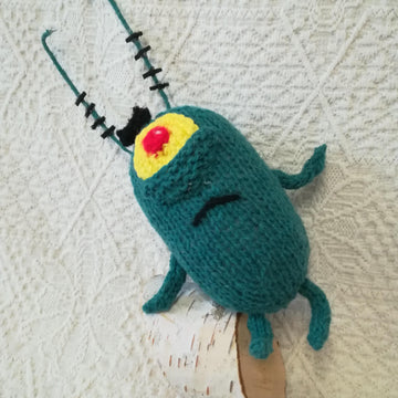 Knitted Sheldon plankton