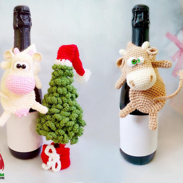 282 Bull and Cow bottle scarf