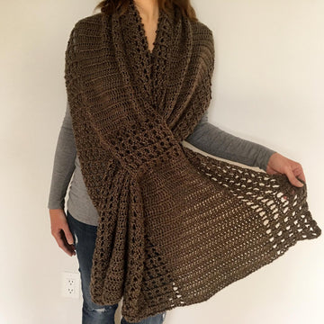 Crochet Wrap Pattern: Gorgeous Gathered Wrap