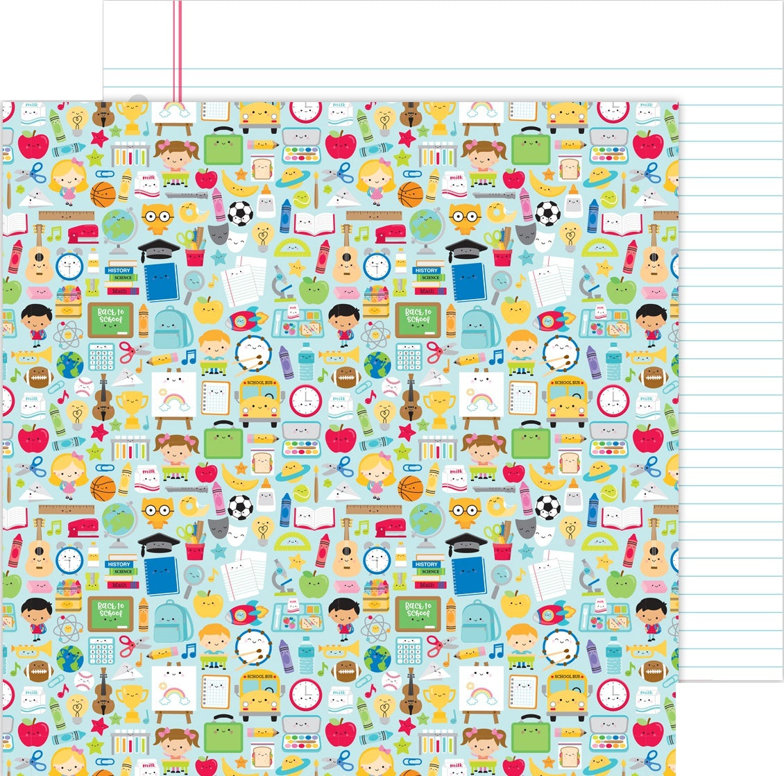 Doodlebug School Days Double-Sided Cardstock 12"X12" 25/Pkg - 602281