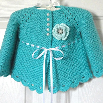 Knitting PATTERN Baby Cardigan Garter Stitch Baby Jacket Maria