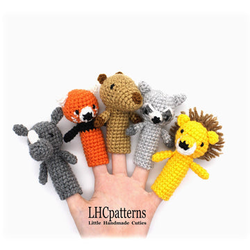 Animal2 Ten Finger Puppets Crochet Pattern