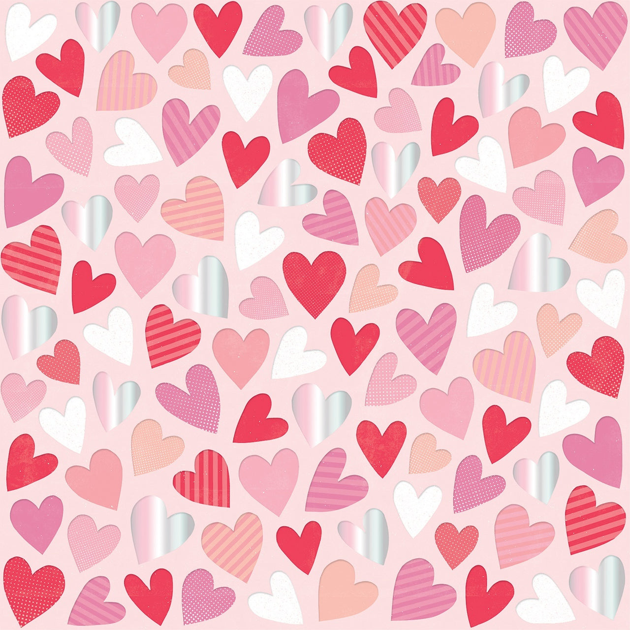 American Crafts Lucky Us Embossed Cardstock 12"X12" - W/Iridescent Foil