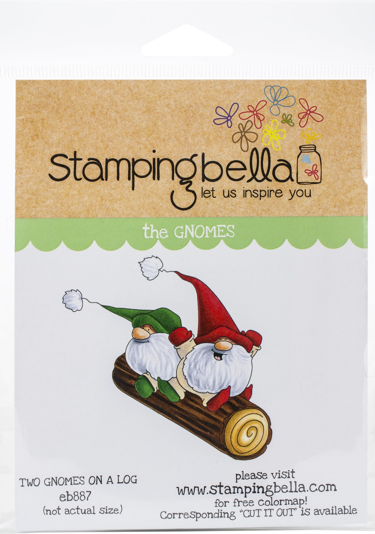 Stamping Bella Cling Stamps - Two Gnomes On A Log
