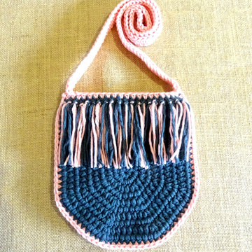 Girls Crochet Tassel bag