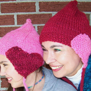 Matching hearts hat