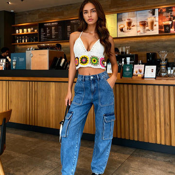 Vanessa Huges Crochet Halter Top