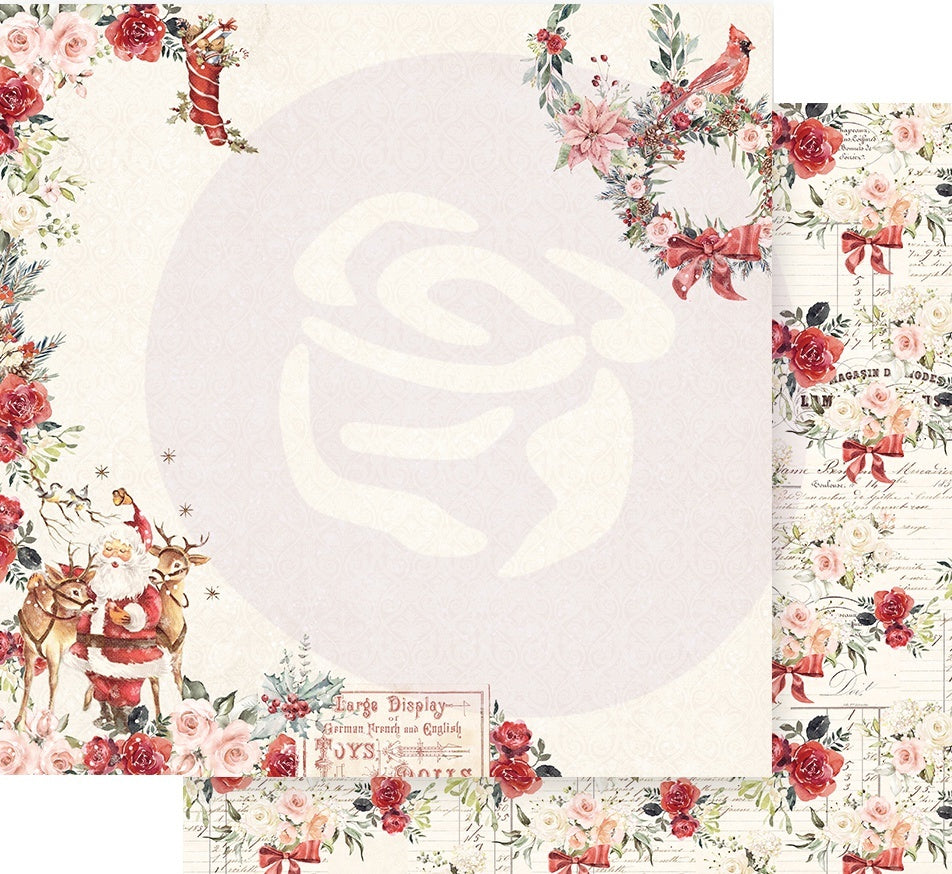 Prima Marketing Christmas In The Country Double-Sided Cardstock 12"X12" 10/Pkg - Sweet Santa Claus