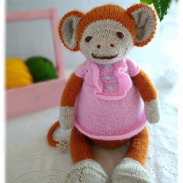 Arisha monkey knitting pattern.Knitted doll patterns, Animal knitting patterns