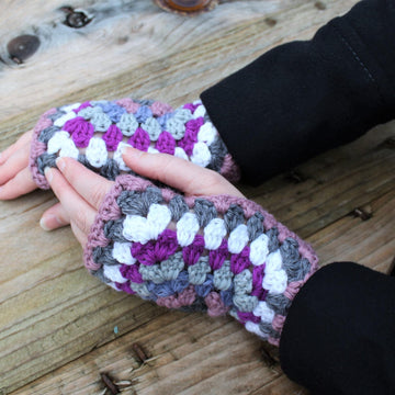 Granny Square Fingerless Gloves