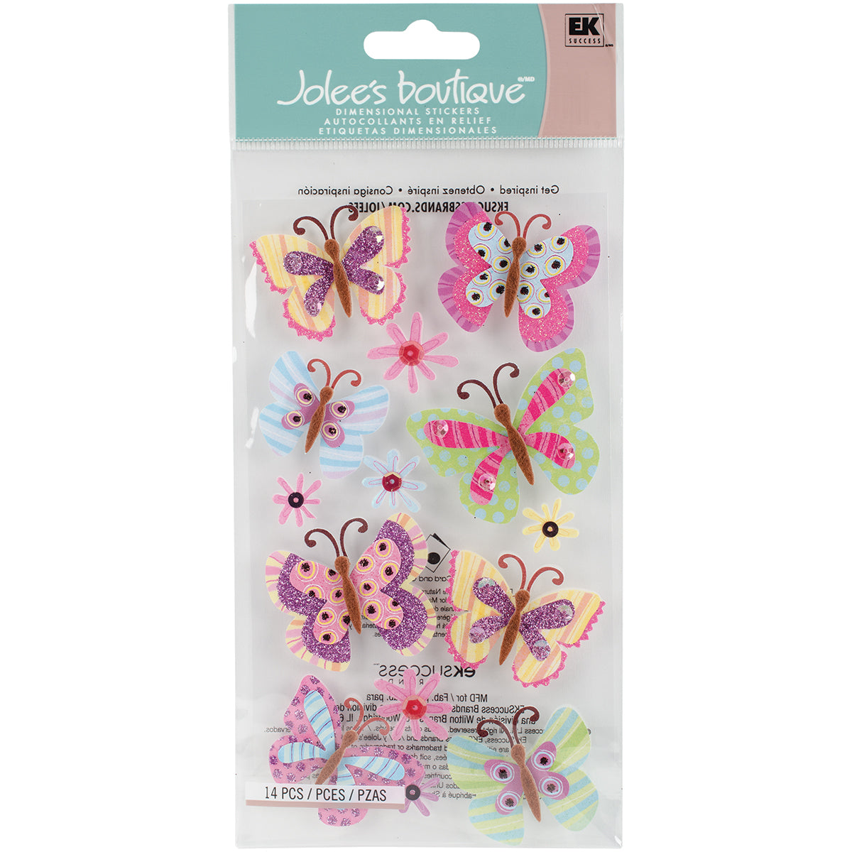 Jolee's Le Grande Dimensional Stickers - Paisley Butterflies