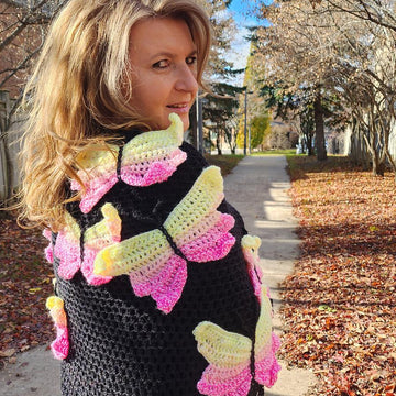 Looking for Spring - Butterfly Crochet Shawl