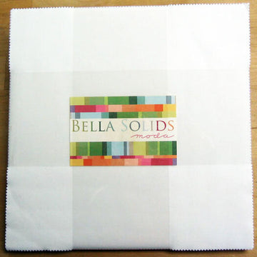 Moda Fabrics Bella Solids 10in Squares - White