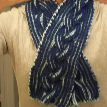 Reversible Braided Cable Scarf