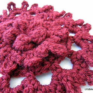 Maroon Flower Easy Crochet Tutorial