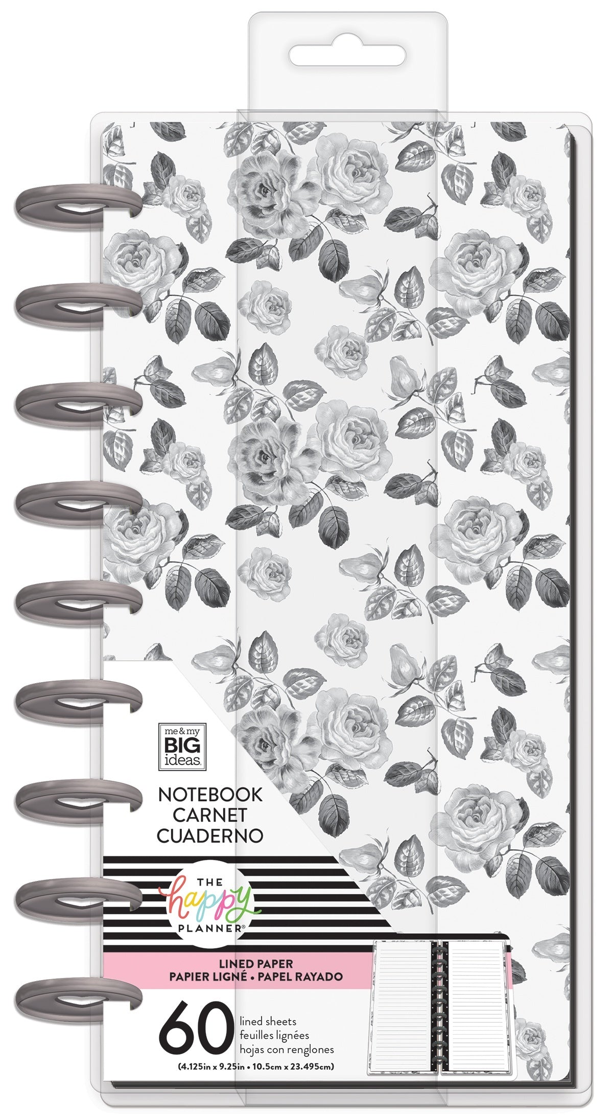 Happy Planner Half Sheet Fill Paper 60/Pkg - Black & White