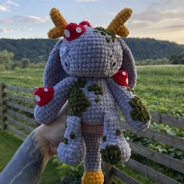 Moss Forest Monster | Crochet Pattern | Fantasy Horned Monster Amigurumi Toy