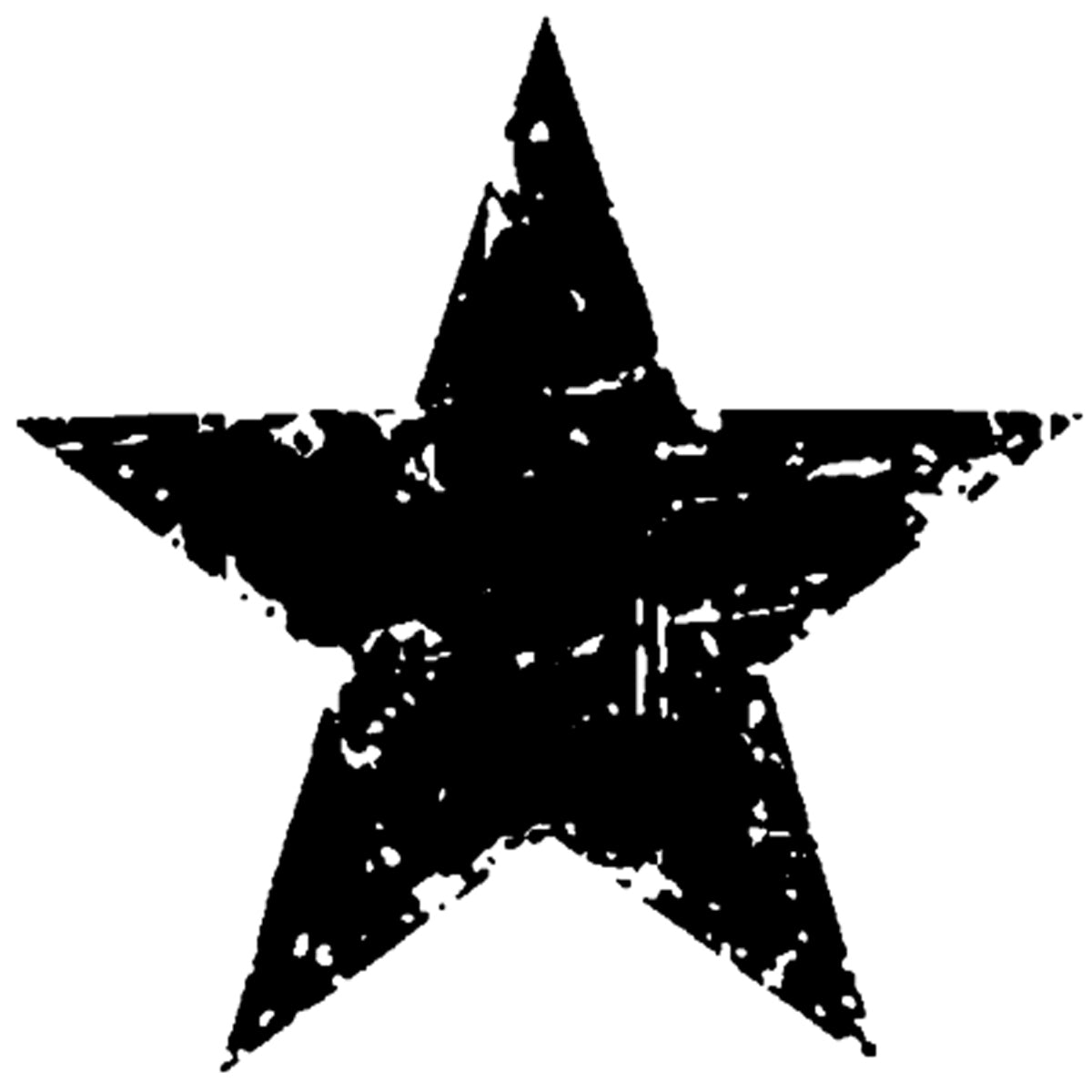 Stampers Anonymous Tim Holtz Mounted Red Rubber Stamp 1.5"X1.5" - Star Silhouette