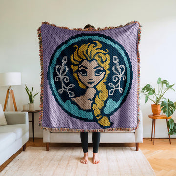 Frozen Princess Elsa C2C Crochet Blanket Pattern