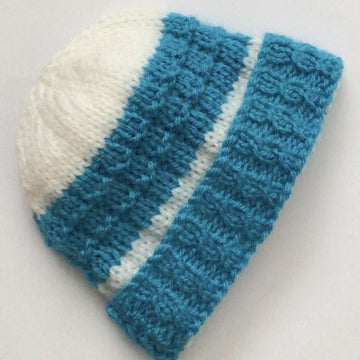 Mock Cable Brim beanie hat
