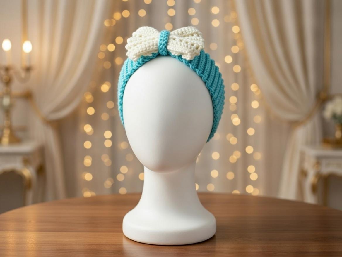 Crochet Bow Headband PDF + Video Tutorial