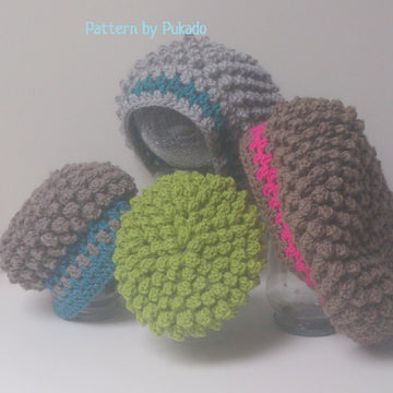 PopCorn stitch Slouch Hat