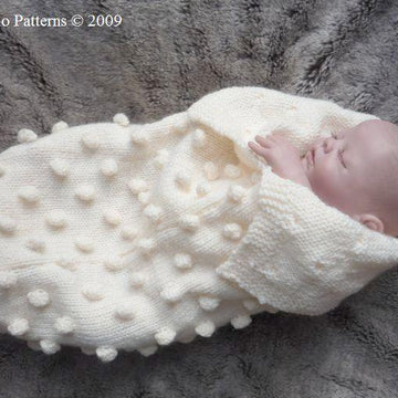 Bobble Cocoon Baby Knitting Pattern #128