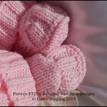 Cosy Cabled All-in-one set 16-22” doll/preemie – 3m+ baby