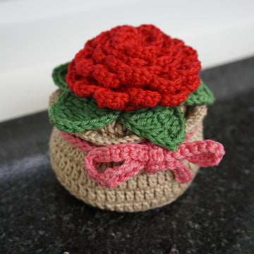 Häkelanleitung Amigurumi Blume im Topf!