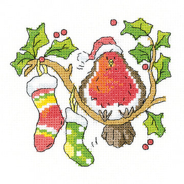 Heritage Round Robin Cross Stitch Kit - 11.5cm x 11cm