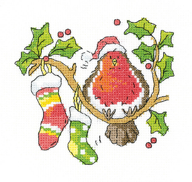Heritage Round Robin Cross Stitch Kit - 11.5cm x 11cm