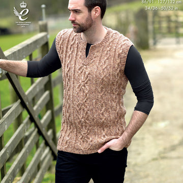 Sweater & Slipover in King Cole Fashion Aran Combo - 4628 - Leaflet