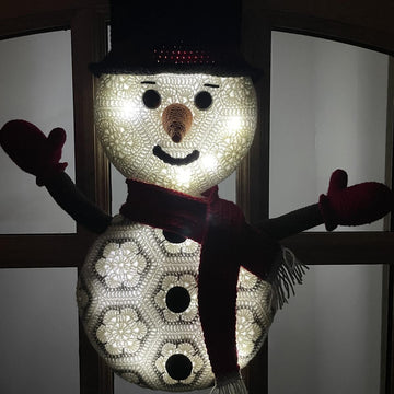 African Flower Snowman wreath